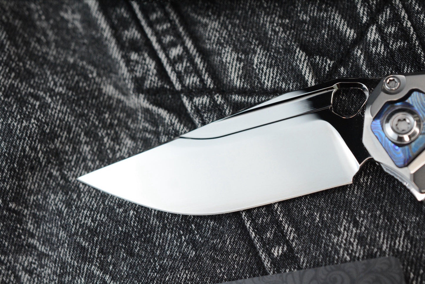 RARE Custom Knife Factory x Marfione Ratax - Polished M398 / Ti Integral SN#006