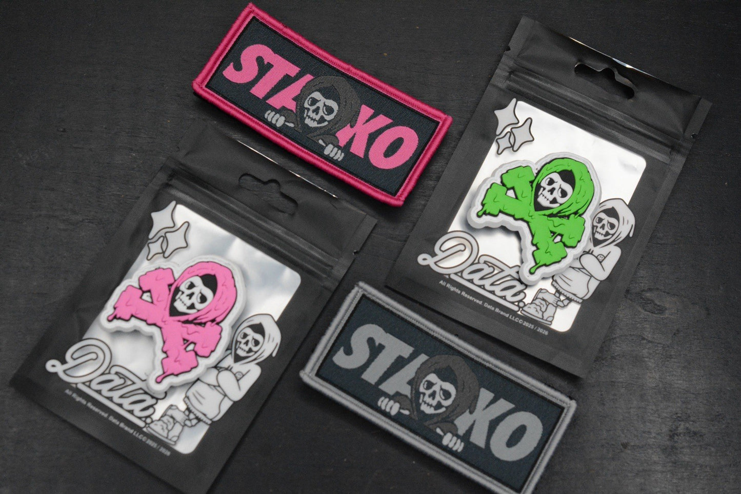 NEW Data Crew x Starko 4x Complete Patch Set - 2x Cloth & 2x Rubber