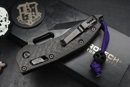 NEW Microtech Stitch-Ram-Lok Carbon Fiber Black DLC w/ Playge Skall & Extras