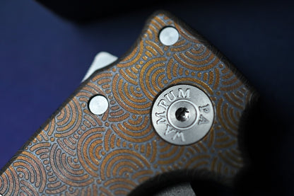 RARE Urban EDC x Demko Shark-A-Tac - Blue Ti & Bronze Chaos Seigaiha / MagnaCut