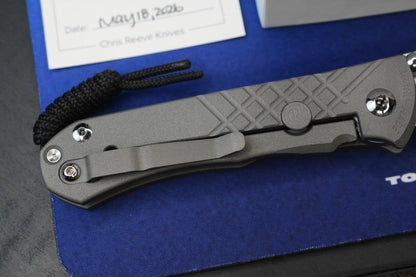 NEW Chris Reeve Umnumzaan - Sand Blasted / Drop Point Magnacut w/Leather Sheath