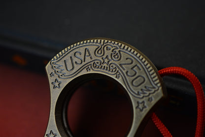 NEW Wkrmn Designs Brass Bonehead - “Independence” America 250 Edition w/ Radiator Bead