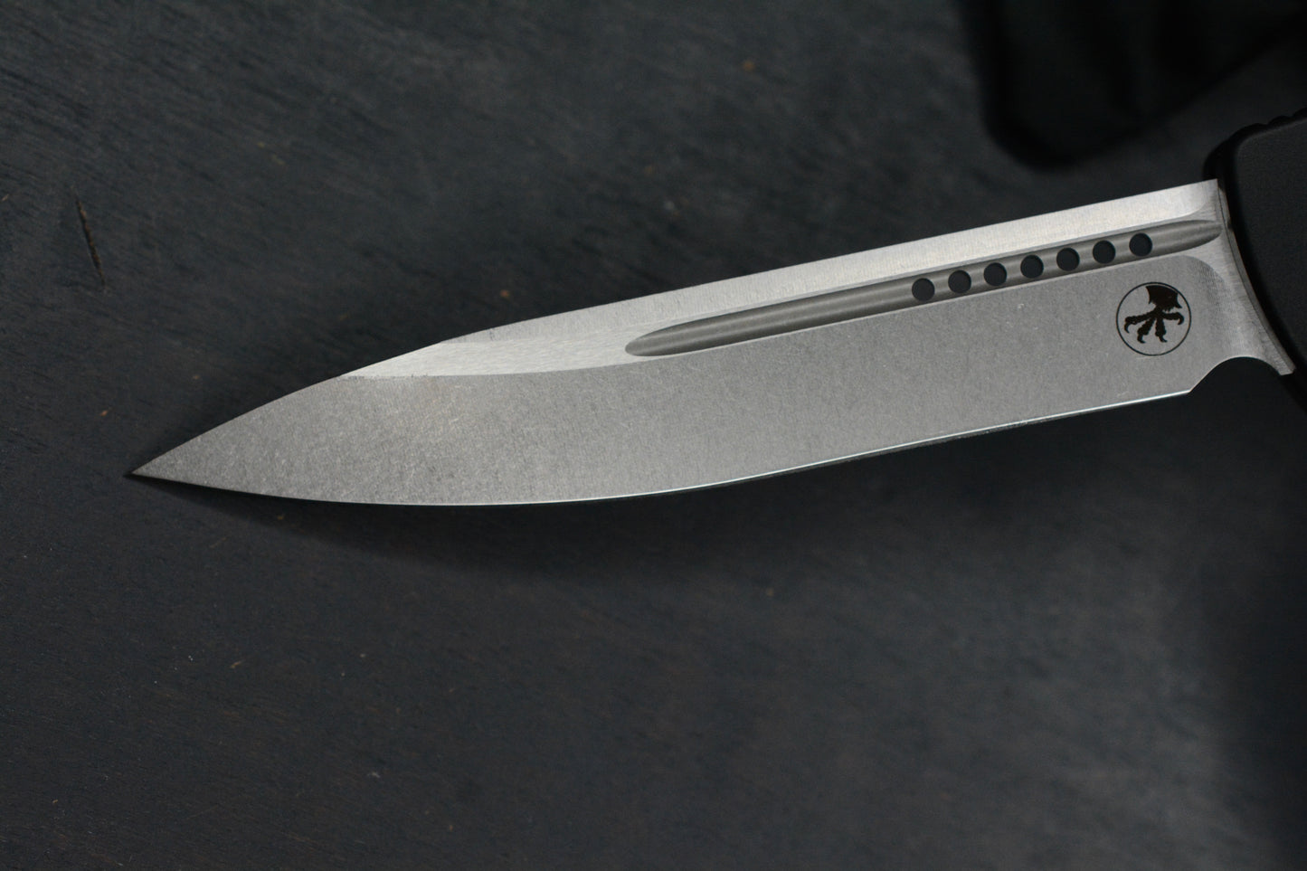 NEW Microtech Halo IV Marfione Selects Black - Clip Point  Hardcoat Aircraft Alloy w/ DOA 10/2025