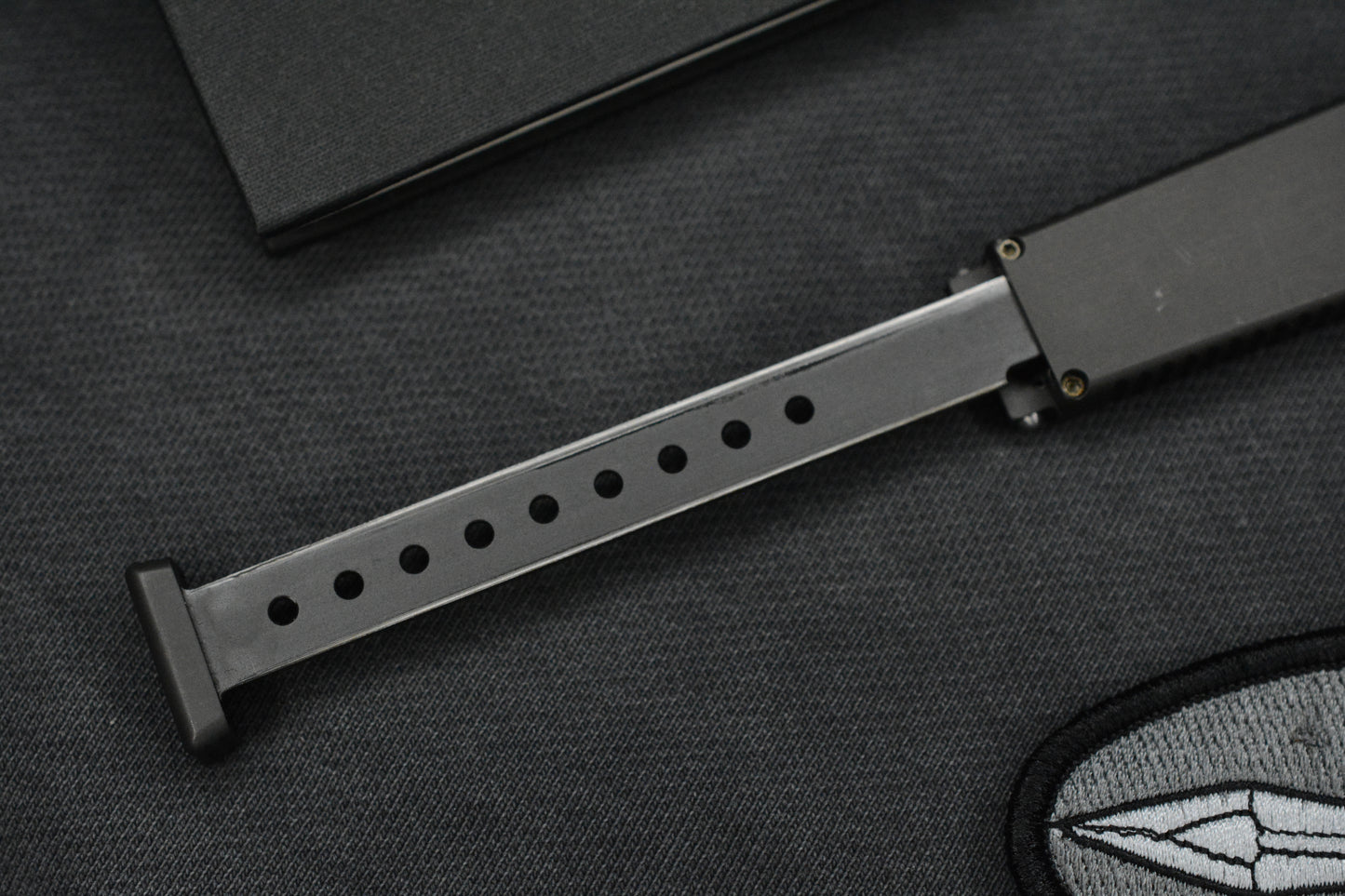 RARE Microtech Halo II Black S/E 154CM 04/1998 w/ Kydex Sheath & Patch