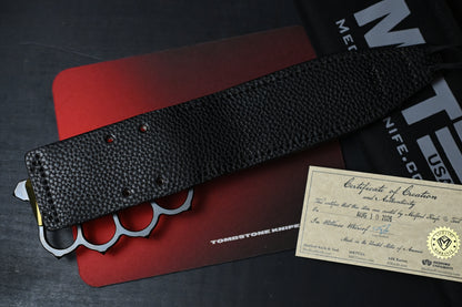 NEW Medford Trench Knife “Doughboy” Edition - 1095 Black Oxide / Brass Handles w/ COA & Black Leather Sheath (1 of 20)