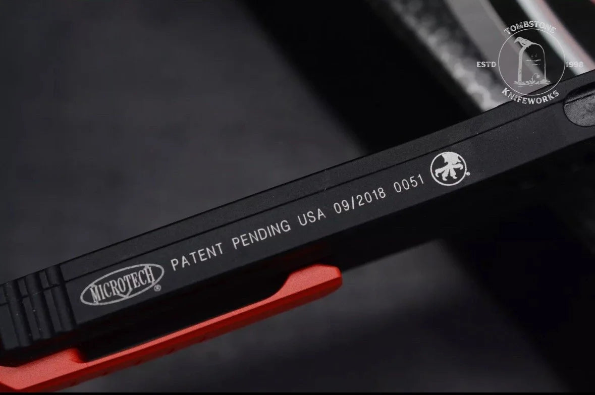 Microtech Red Cypher Auto MK7 D/E w/ Red Hardware