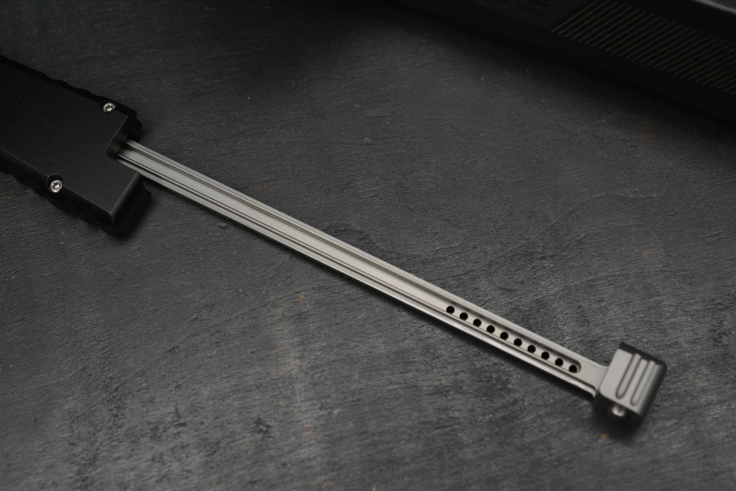 NEW Microtech Nemesis IV OTF - Stonewash D/E Black Aluminum Handle