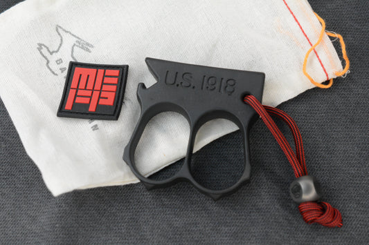 RARE Bawidamann x Monkey Edge
1918 Aluminum Black Cerakote 2FK w/ Tri Side Monkey Bead