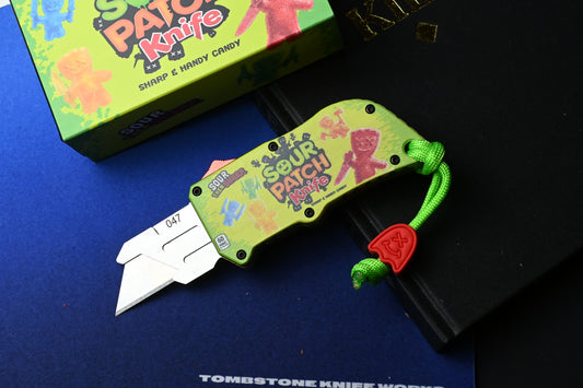 RARE Vault EDC Custom Utility Knife - Sour Patch Ltd Ed Random SN# w/ Wkrmn Bead