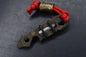 JW Knife & Tool G8 Mid Bandicoot Patina Brass Pry Opener w/ Hex Bit & Money Roll