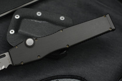 RARE Microtech Halo II Black S/E 154CM 04/1998 w/ Kydex Sheath & Patch