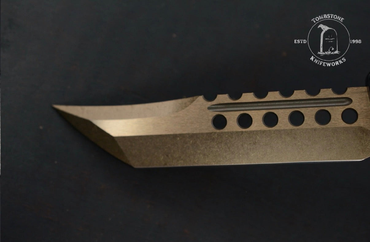 VINTAGE Microtech Combat Troodon Hellhound Bronze Standard Black/ Bronze 2018