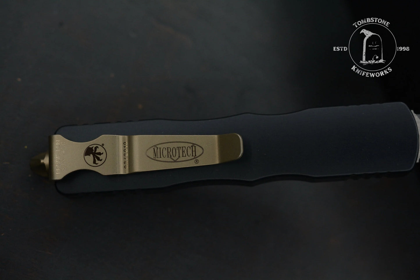 Microtech Dirac D/E Standard Bronze Hardware Proof Run S/N 400