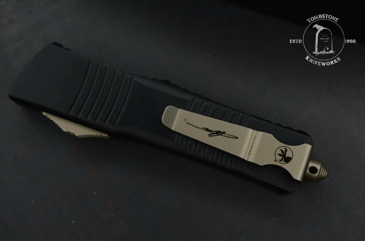 VINTAGE Microtech Combat Troodon Hellhound Bronze Standard Black/ Bronze 2018