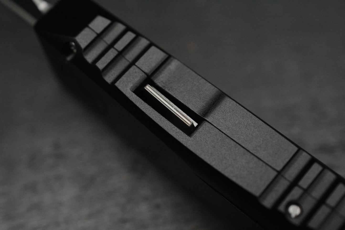 NEW Microtech Nemesis IV OTF - Stonewash D/E Black Aluminum Handle