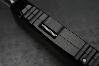 NEW Microtech Nemesis IV OTF - Stonewash D/E Black Aluminum Handle