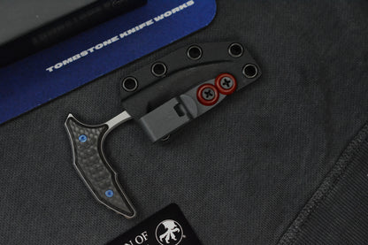 NEW Microtech x Bastinelli Bee SW Non Serr / Carbon Fiber / Blue Ti HDW Marfione Selects w/COA