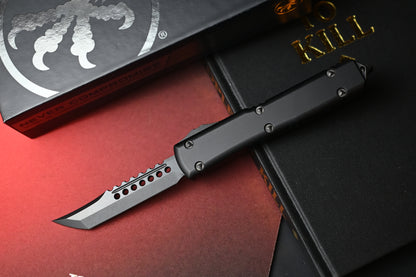 RARE Microtech Ultratech Hellhound Shadow - Black/ Black DLC 08/2022 SN 627