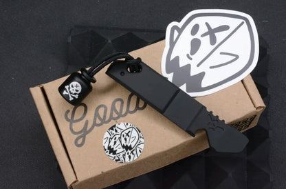 NEW OEGEDC Good Luck Pry Bar Black Cerakote 6AL4V Ti w/ Rare Poison Bead