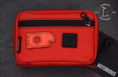 Notorious EDC “All Good” Pouch Red w/ Red Beer Bomb & B/O Notorious EDC Patches