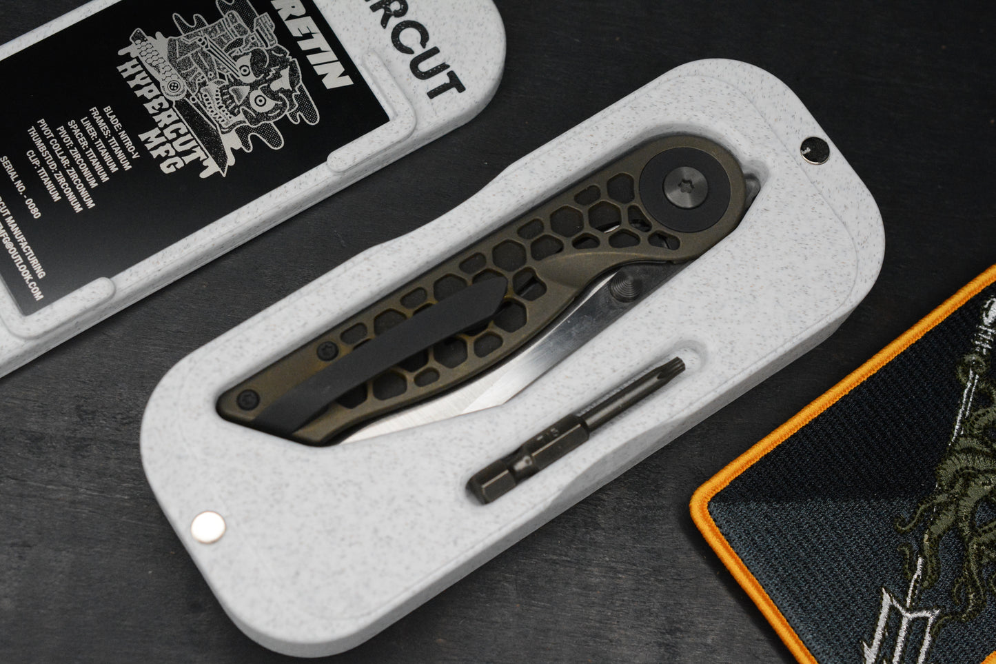 RARE Hypercut Cretin Skeletonized Ti Zirconium Accents Nitro-V Blade SN 080