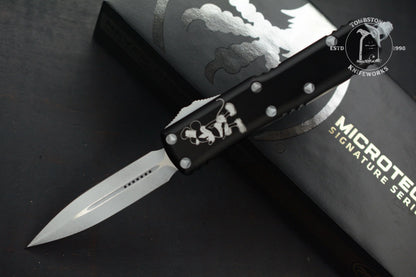 RARE Microtech UTX-85 D/E - Steamboat Willie Black/ White
