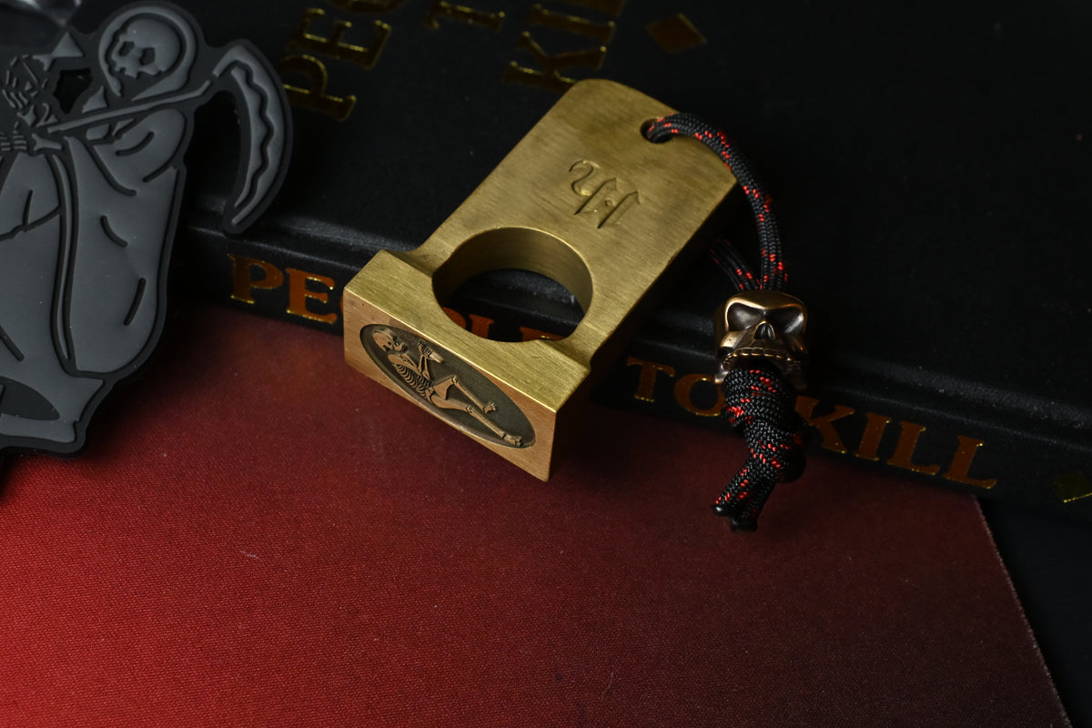 RARE Hooligan Custom 1 of 1 MADE SNEAKREAPER Handmade Brass Head Stamper w/ Brass Bead