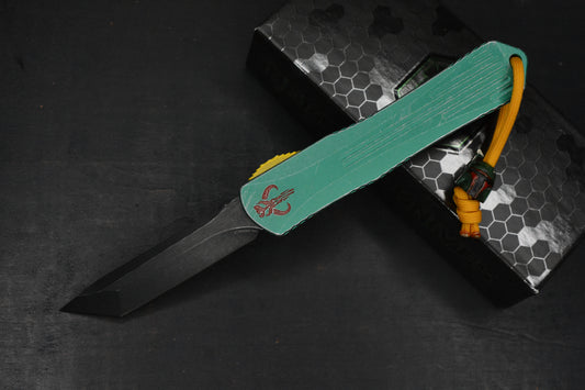 NEW Heretic Manticore X Bounty Hunter OTF - Black Magnacut T/E SN 248 w/ Boba Fett Bead