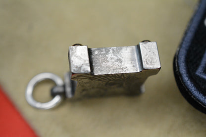 Rare Steel Flame KillboX Pendant Pile Of Skulls Sterling Silver Bronze Accents