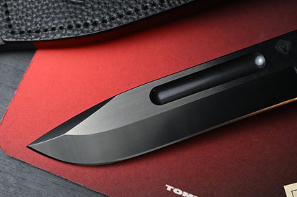NEW Medford Trench Knife “Doughboy” Edition - 1095 Black Oxide / Brass Handles w/ COA & Black Leather Sheath (1 of 20)