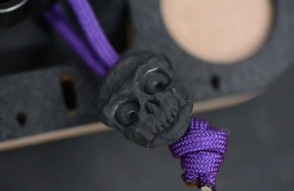 NEW Urban EDC Chaves Knives “Black Sabbath” Ti Pry Bar Anodized w/Skull Bead