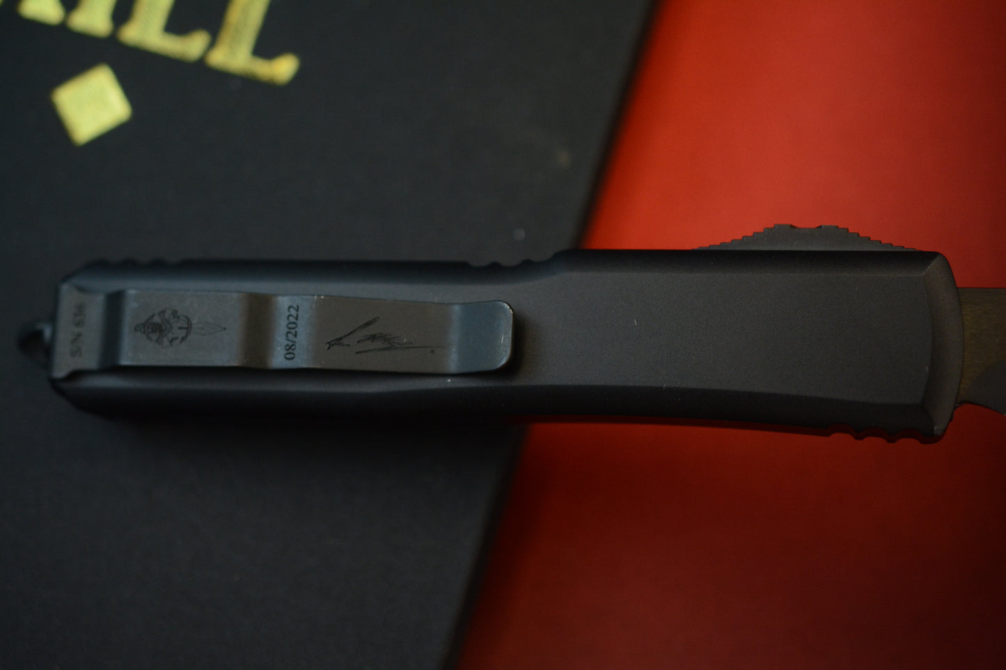 RARE Microtech Ultratech Hellhound Shadow - Black/ Black DLC 08/2022 SN636