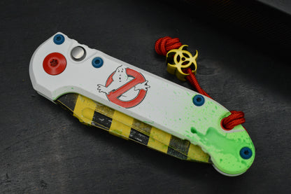 NEW Microtech LUDT Gen-III T/E - “Caution Tape” Ghostbuster Special Edition