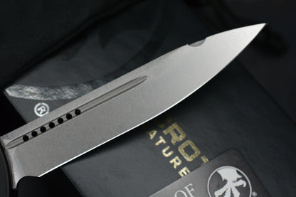 NEW Microtech Halo IV Marfione Selects Black - Clip Point  Hardcoat Aircraft Alloy w/ DOA 10/2025