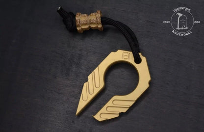 New Pharaoh EDC Matte Brass w/ COA & Koch Micarta Bead