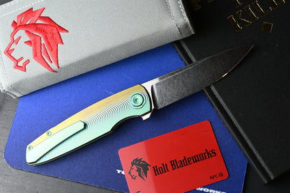 NEW Holt Bladeworks Outlaw - Ti Ridgeback Burnished / SW Uddeholm Vanax
