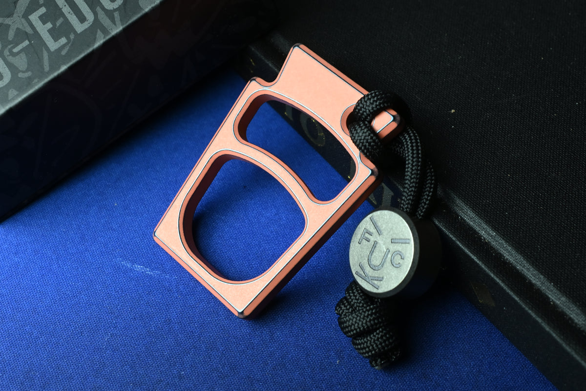 NEW OEGEDC Keystone Lite Brass Distressed Orange Bottle Opener w/ F**k Face Bead