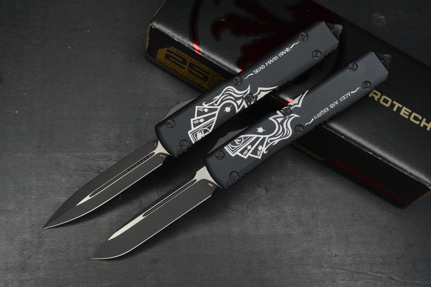 NEW Microtech Uktratech Dead Man’s Hand Collectors Set S/E & D/E SN 067