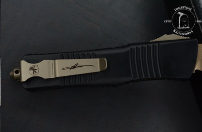 VINTAGE Microtech Combat Troodon Hellhound Bronze Standard Black/ Bronze 2018