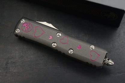 NEW Microtech UTX - 85 S/E Valentine Edition Grey/ Pink