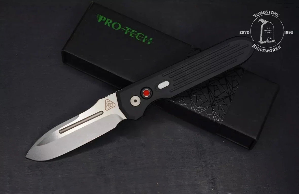 Pro-Tech Knives: PDW Invictus Auto - Stonewashed/Black