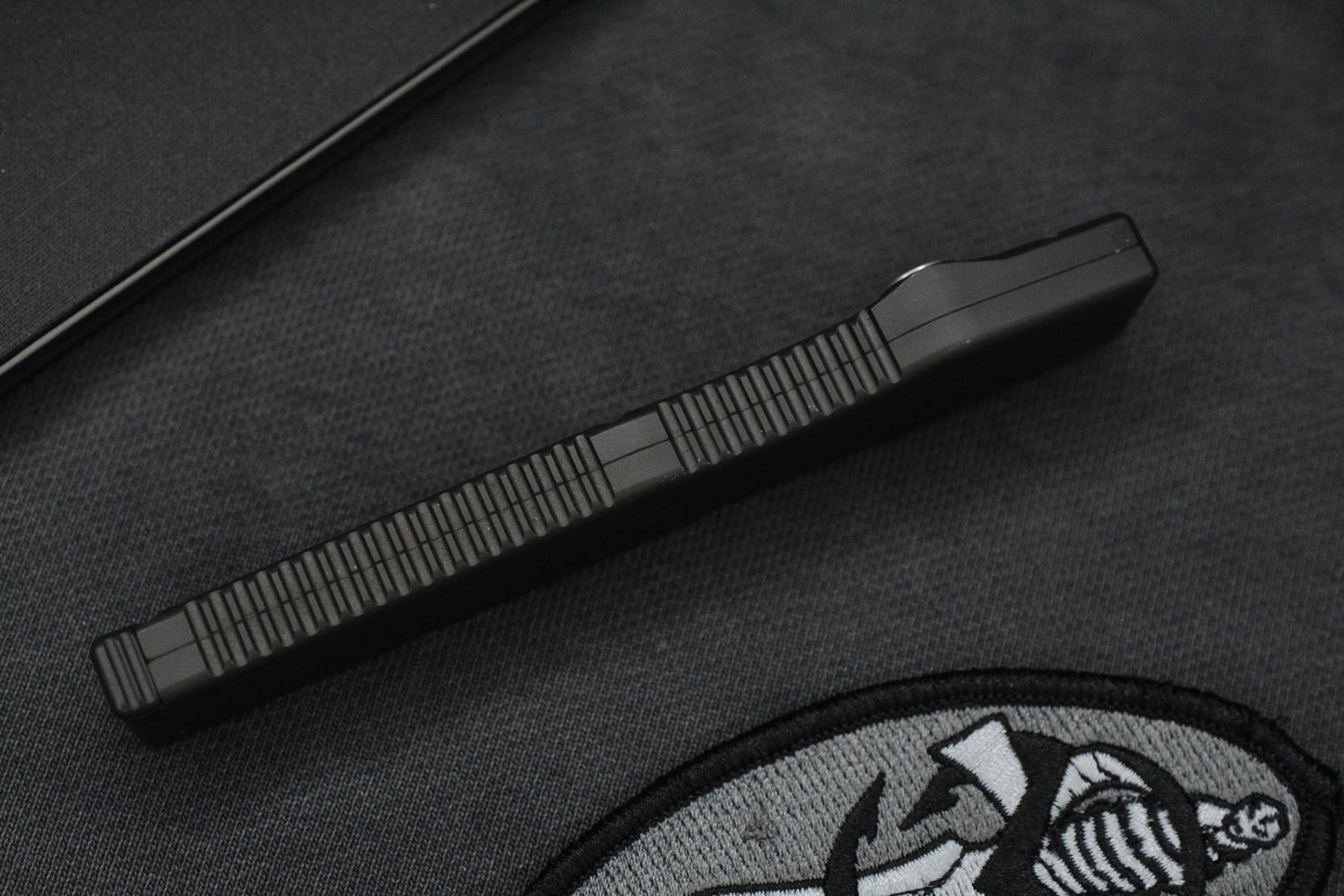 RARE Microtech Halo II Black S/E 154CM 04/1998 w/ Kydex Sheath & Patch