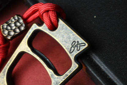 NEW OEGEDC Keystone Lite Brass Distressed Bottle Opener w/ Brass Bead
