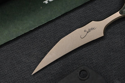 NEW Microtech Bee Push Dagger - Bronze Ano 440C / Antique Green Ti