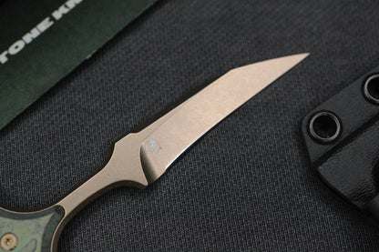 NEW Microtech Bee Push Dagger - Bronze Ano 440C / Antique Green Ti