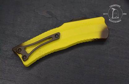Heretic Knives ROC D/A OTF Automatic Knife Stabnana Yellow (3" DLC)