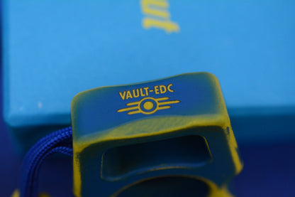 NEW Swampy EDC Aligator SFK - Fallout Special Edition - Blue / Yellow Cerakote w/ Patch & Bead