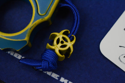 NEW Swampy EDC Aligator SFK - Fallout Special Edition - Blue / Yellow Cerakote w/ Patch & Bead