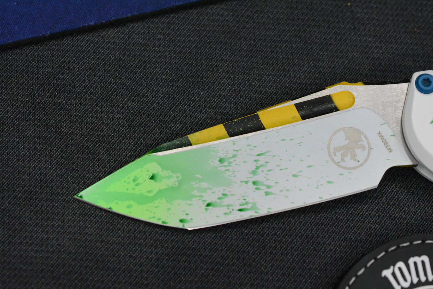 NEW Microtech LUDT Gen-III T/E - “Caution Tape” White Slime Ghostbuster Special Edition