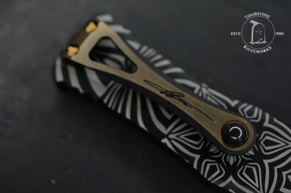 Microtech Hera Two Toned Black w/ Gold Accents Aircraft Alloy w/ Source Artwork